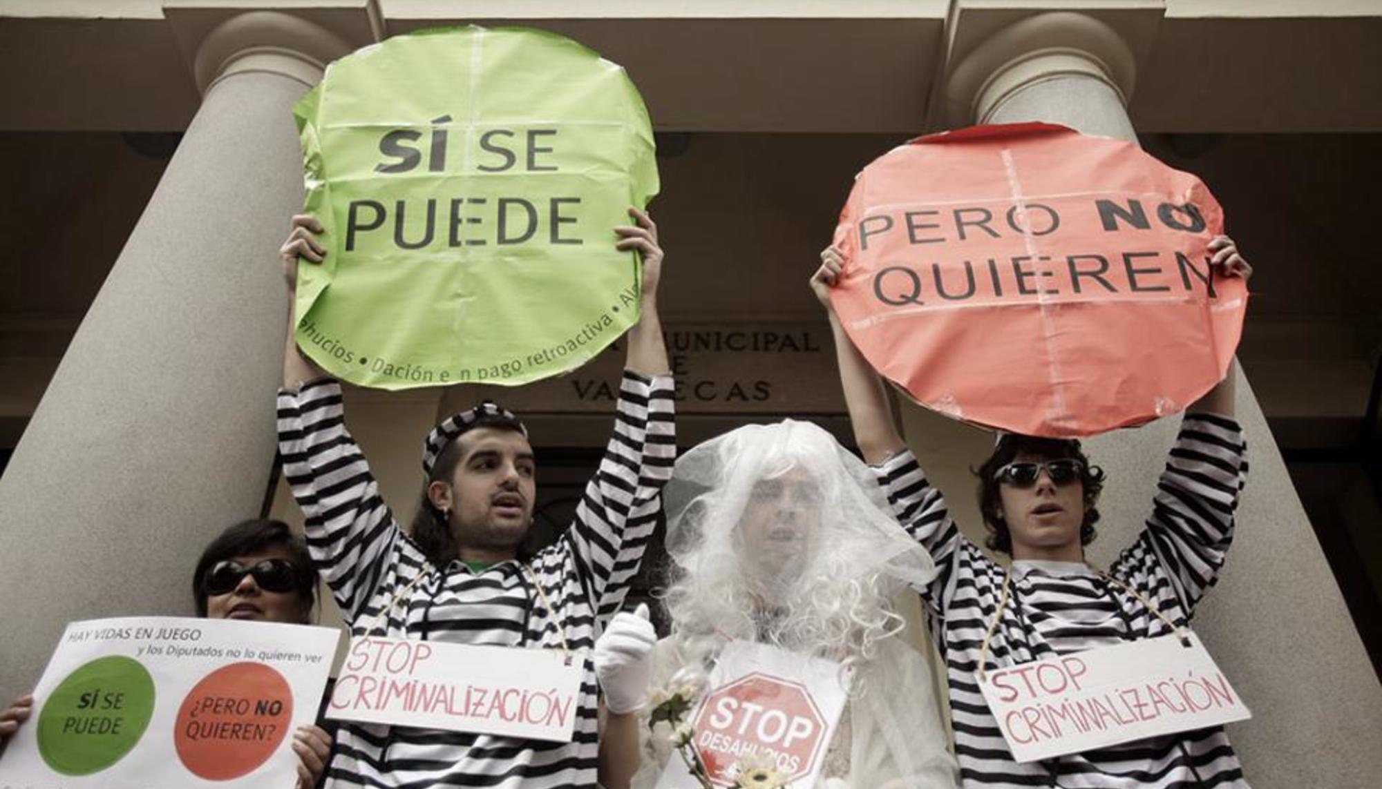 Escrache a Eva Durán en Vallecas.